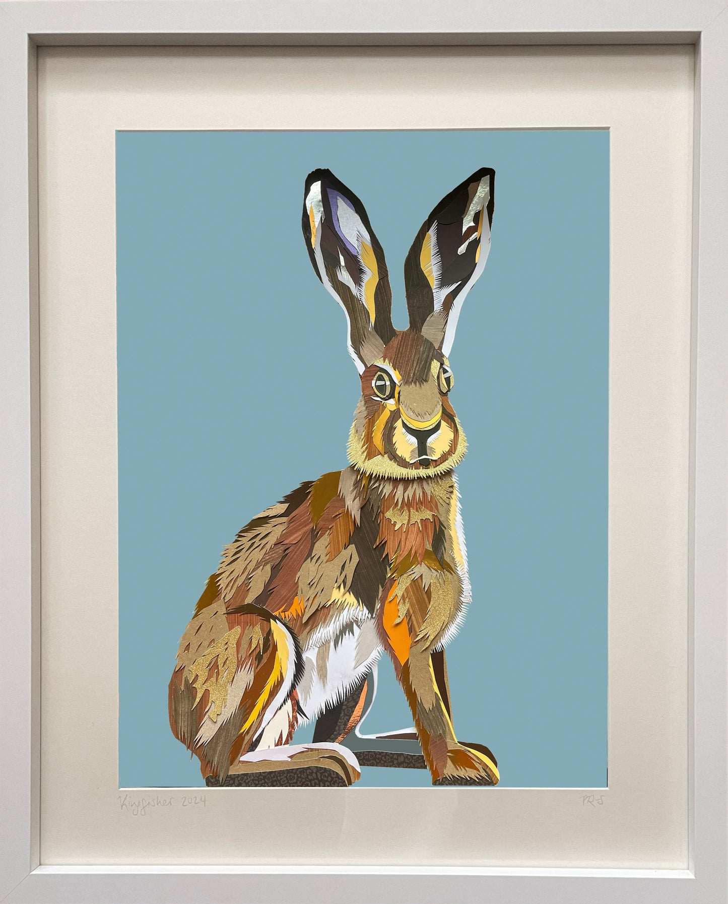 Large Framed Hare Print