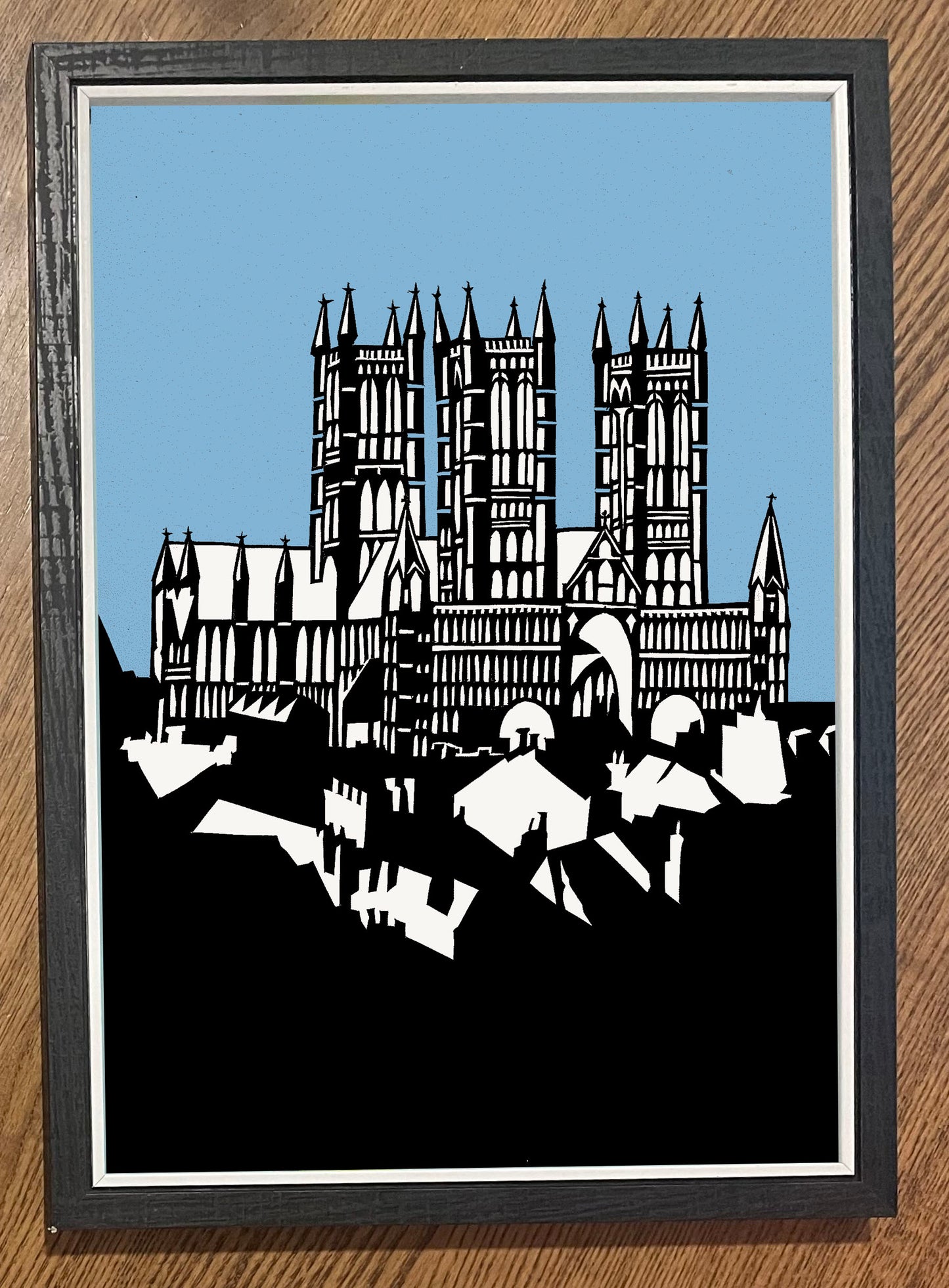 Blue Lincoln Cathedral print