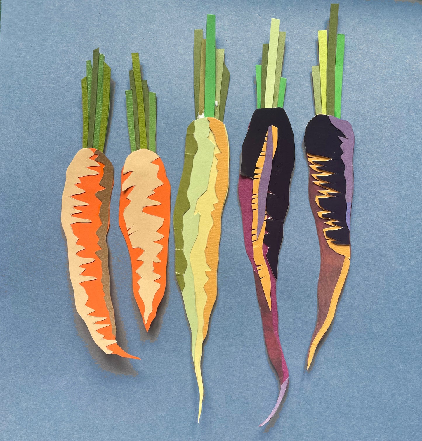 Carrots Paper Collage