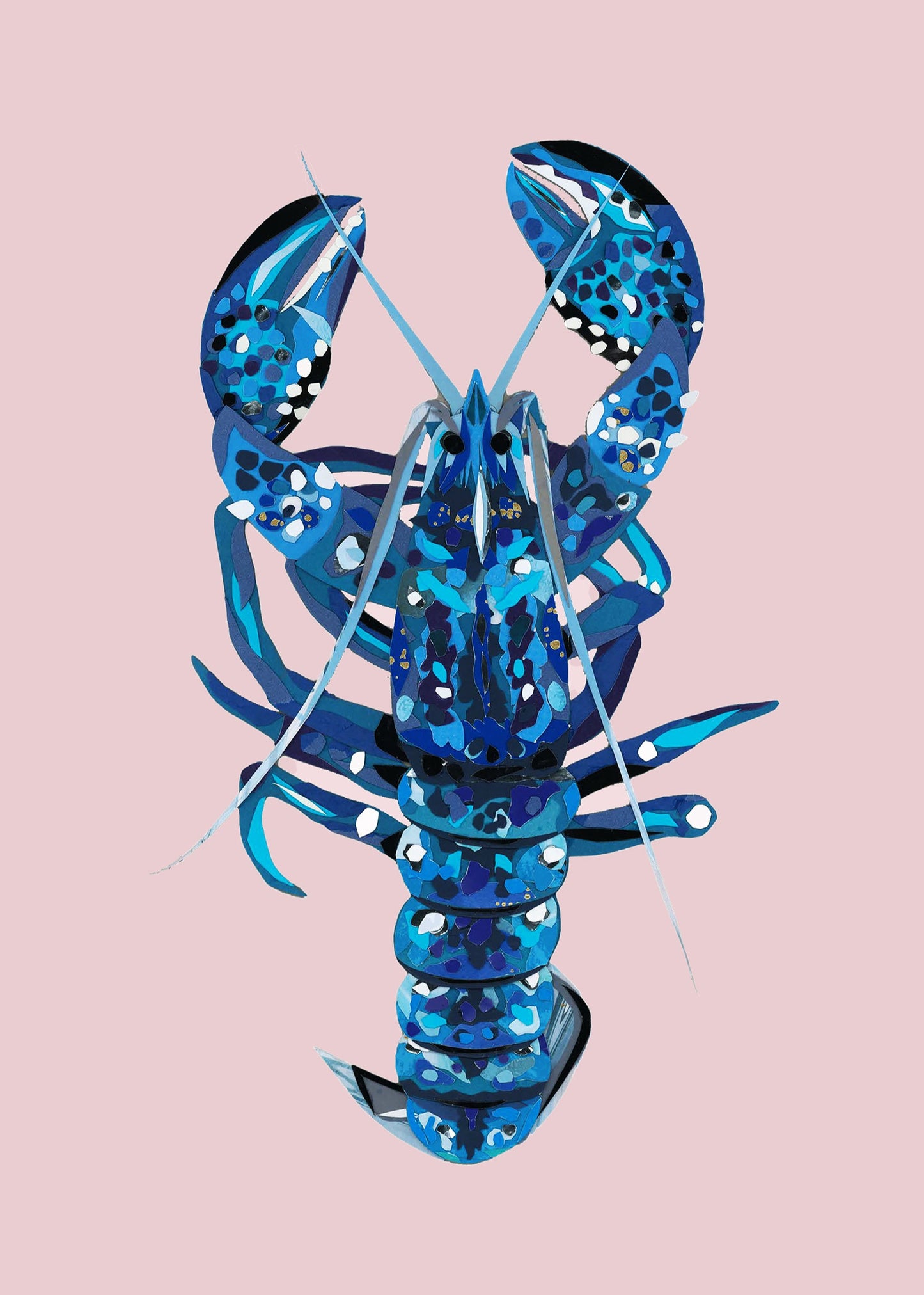 Blue Lobster Print