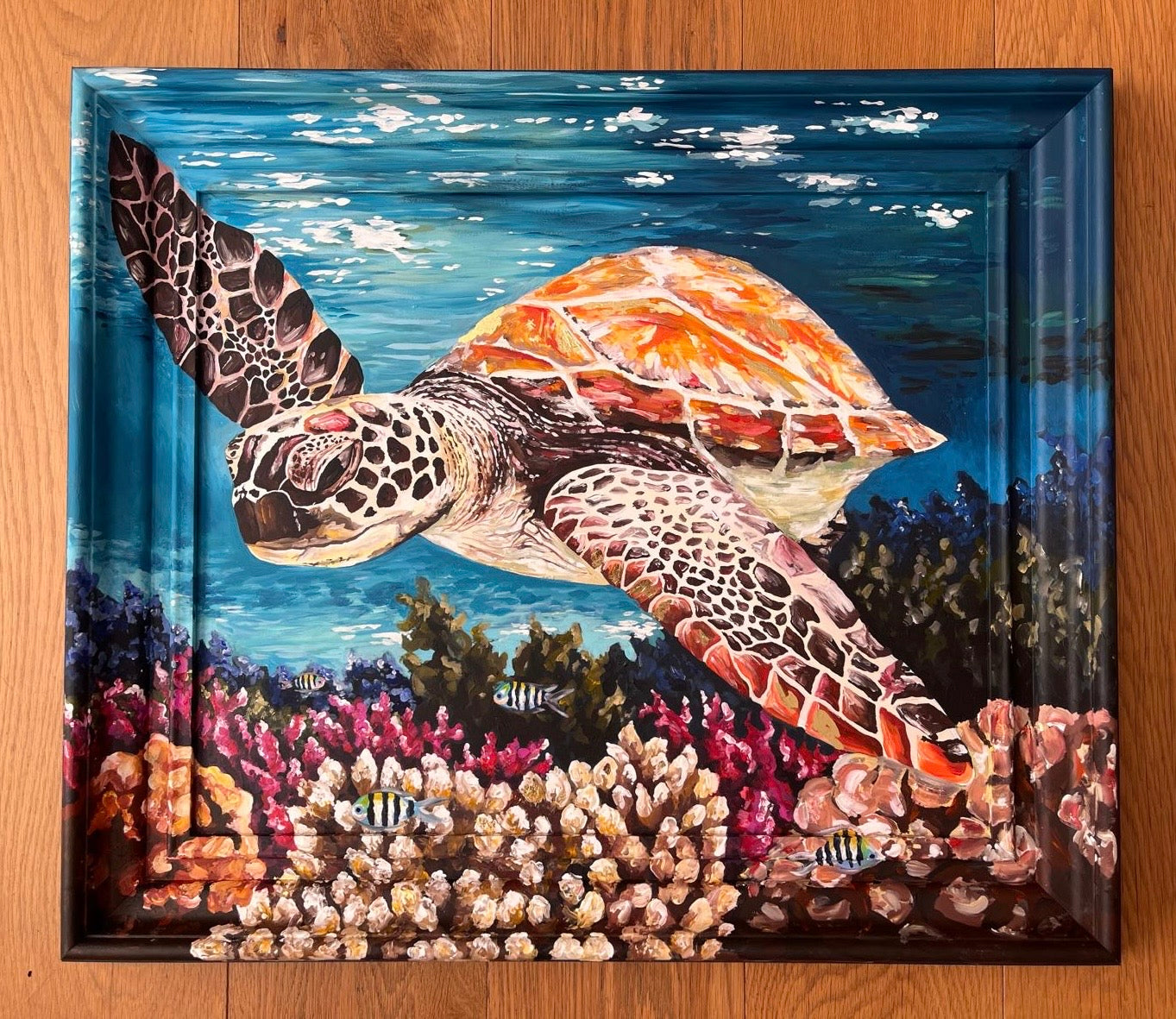 Sea Turtle painted frame