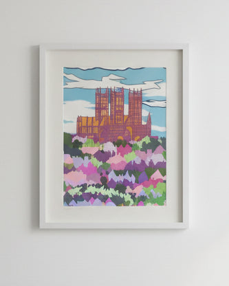 Colourful Lincoln Cathedral Print