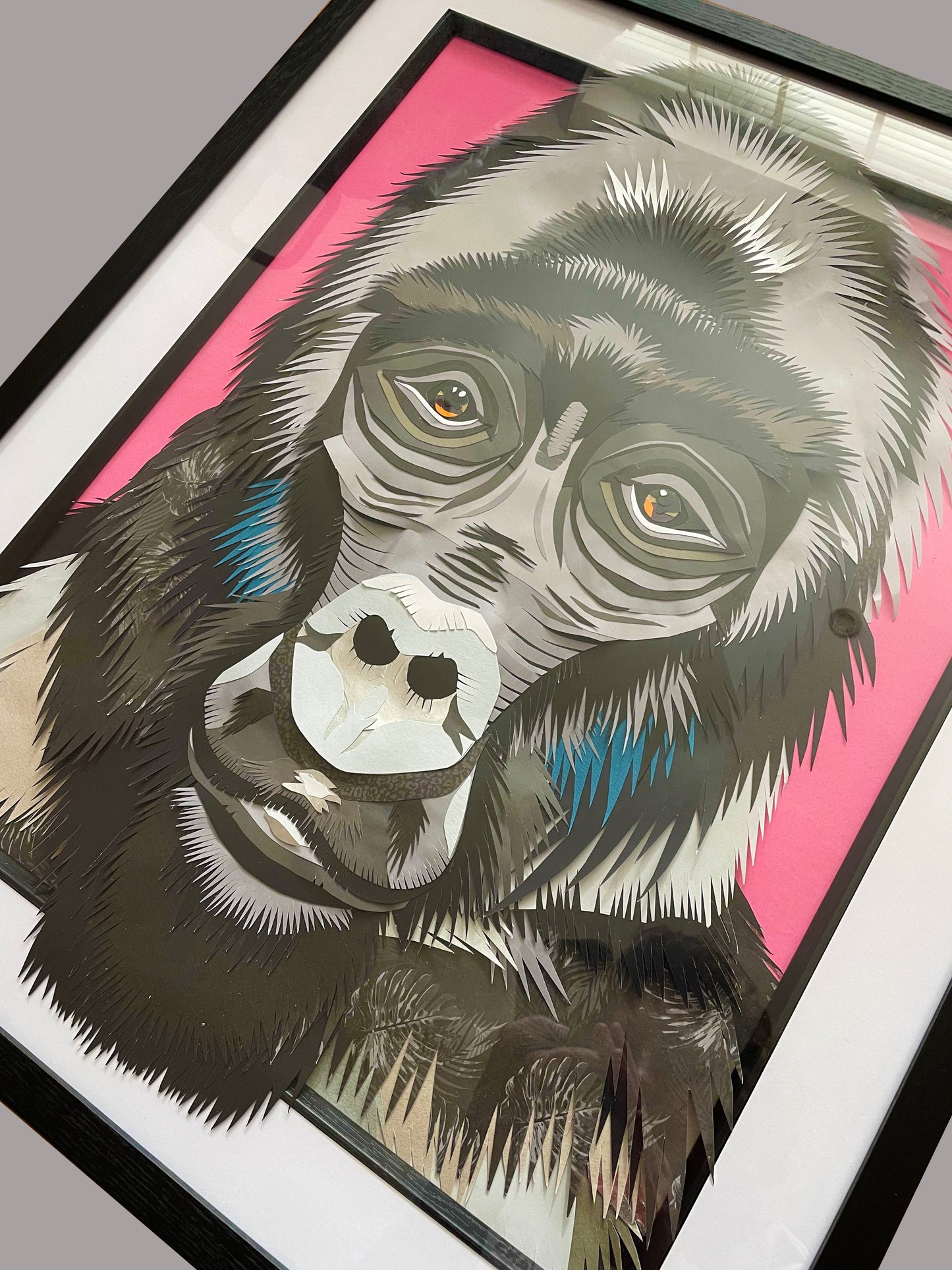 Silverback Gorilla Paper Collage