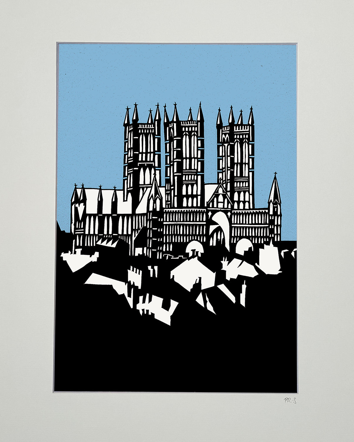 Blue Lincoln Cathedral print