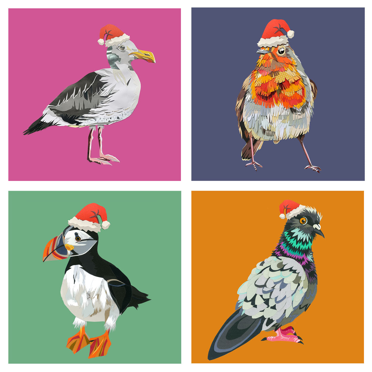 British Birds Christmas Cards - Pack of 4