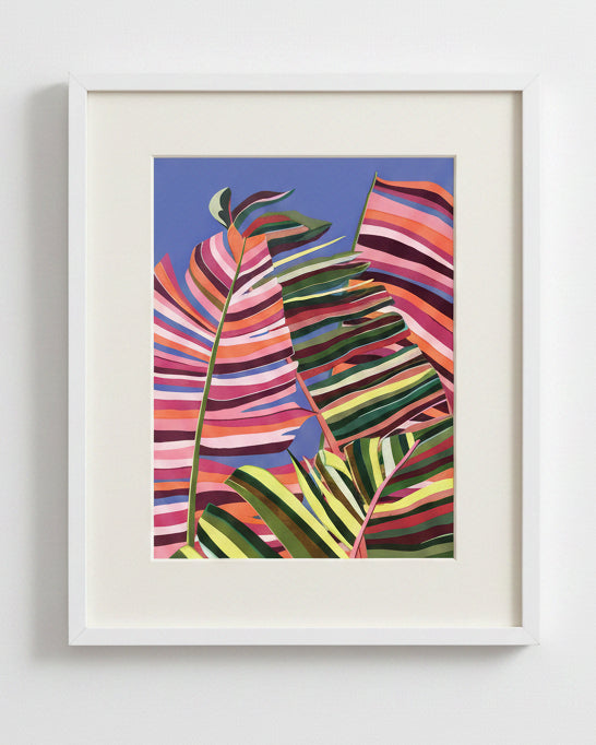 Large Framed Banana Leaves Print