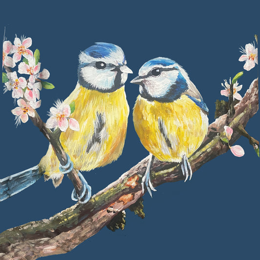 Blue tits print