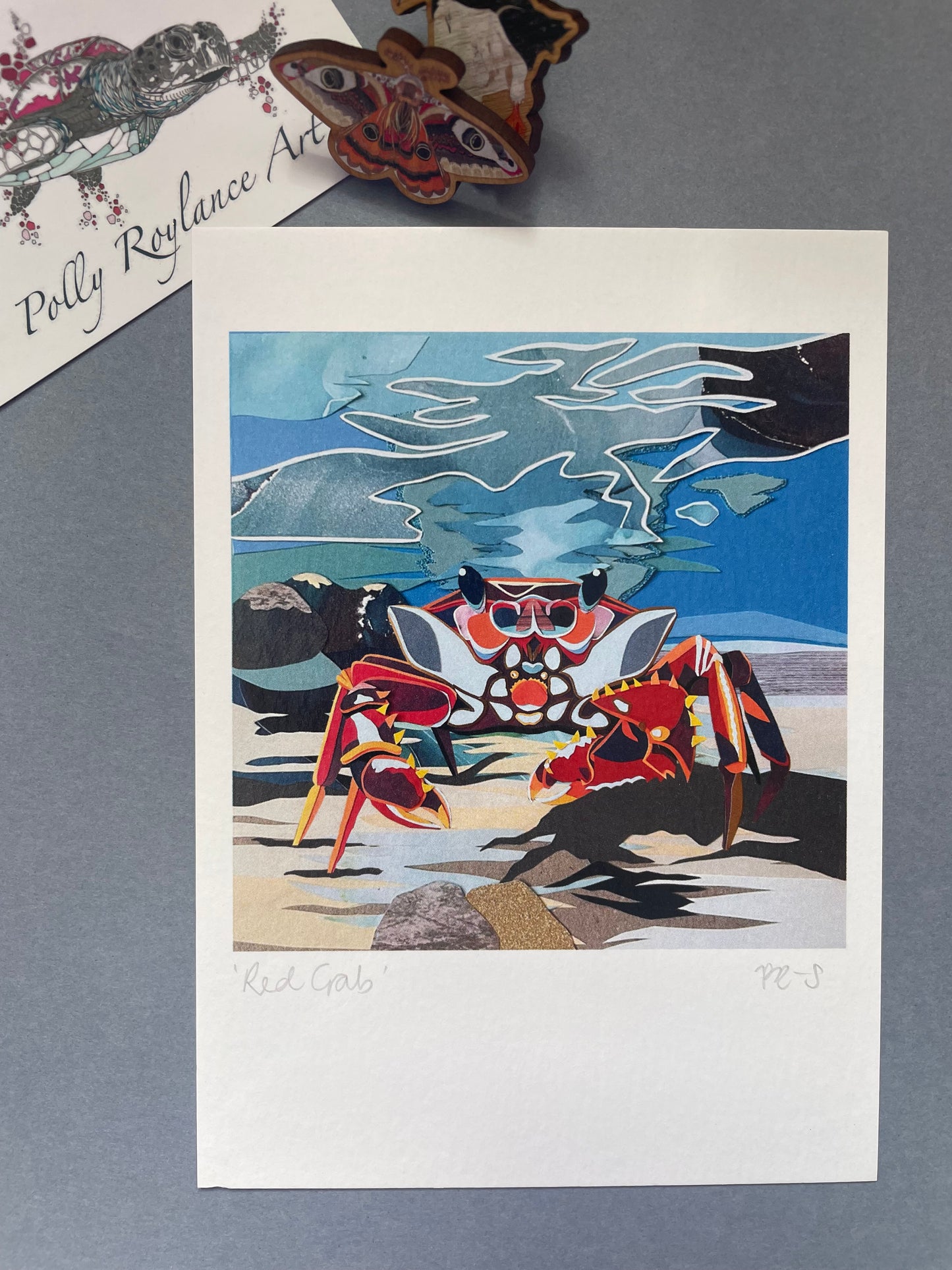 Red Crab Mini Print