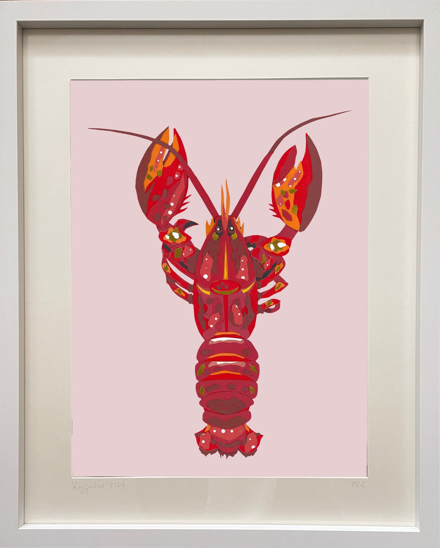 Large Framed Lobster Print