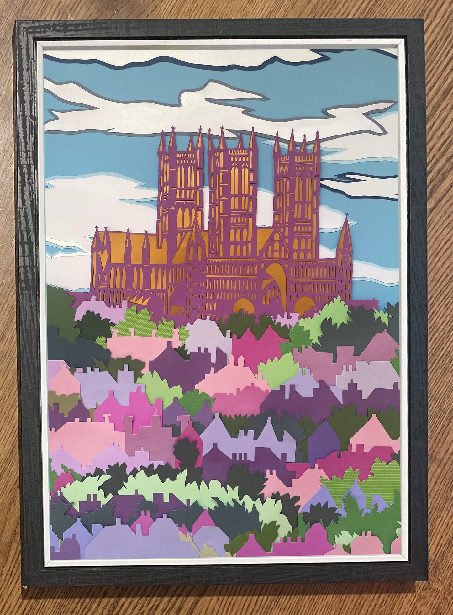 Colourful Lincoln Cathedral Print