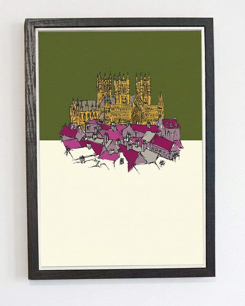A5 Lincoln Cathedral Print