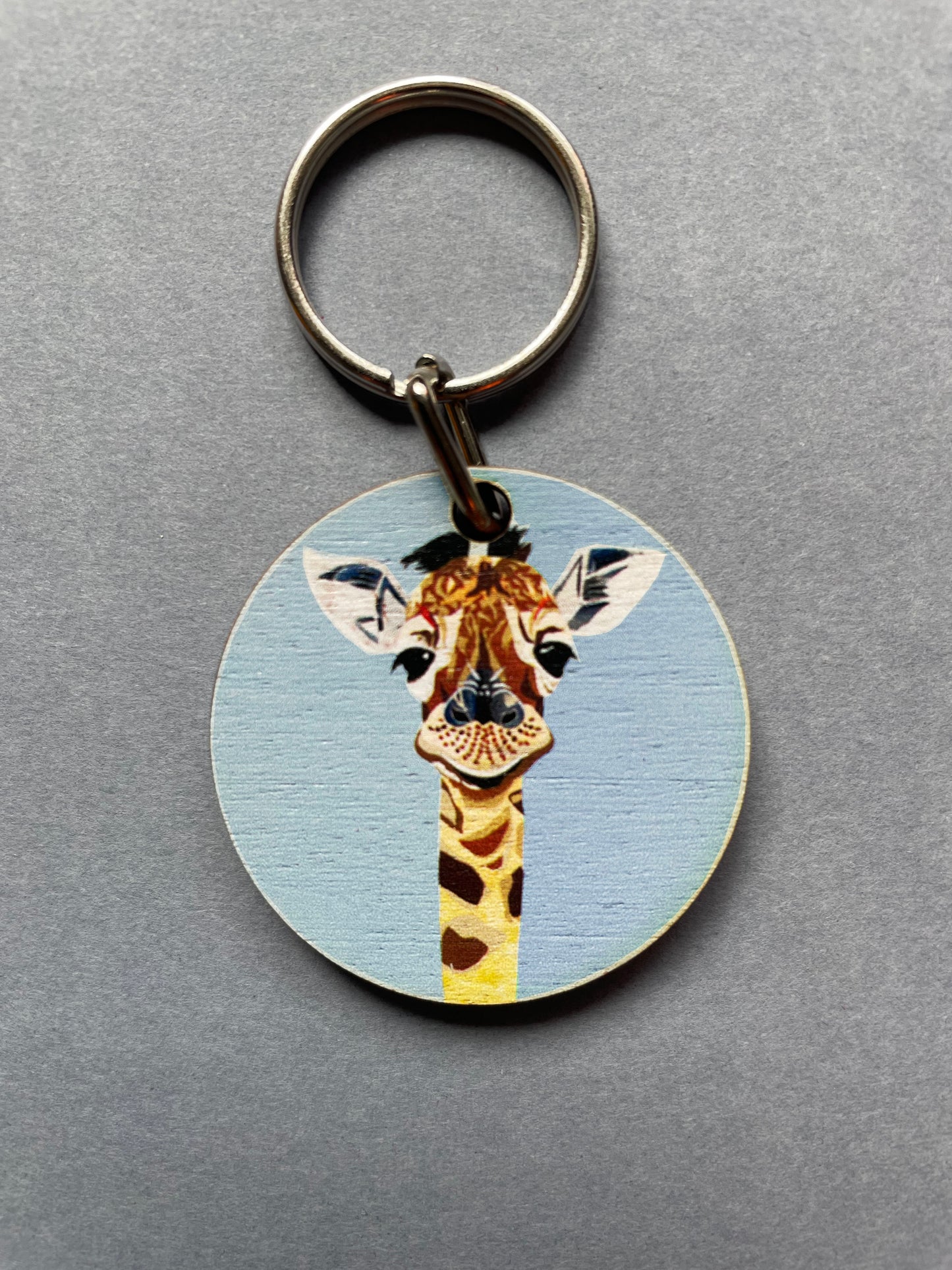 Giraffe Wooden Keyring