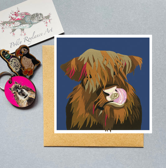 Highland Cow card