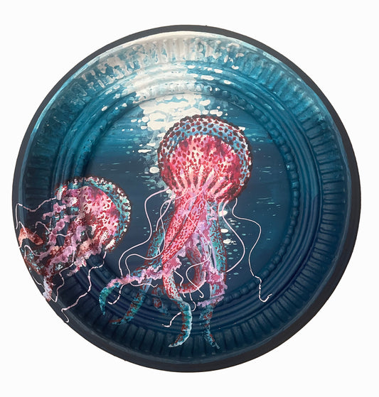Jellyfish painted frame