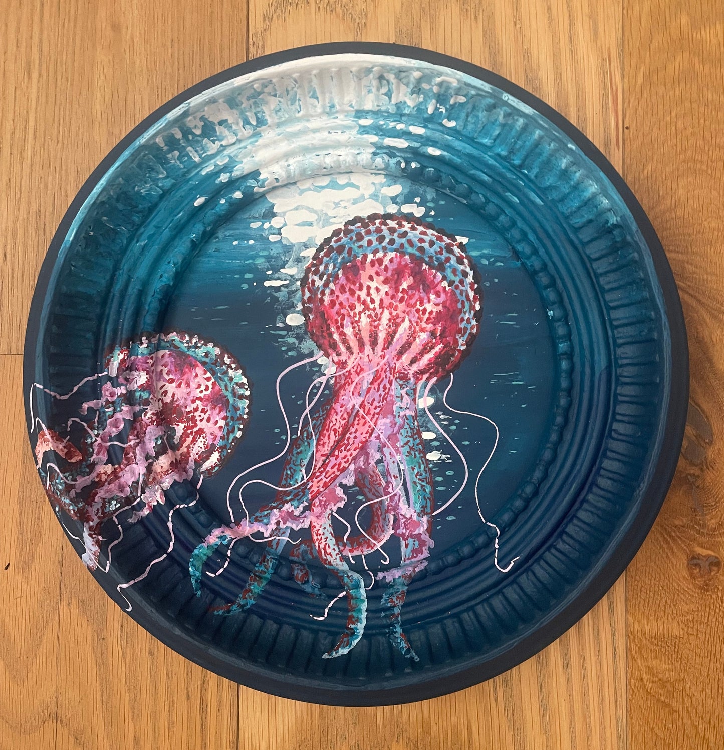 Jellyfish painted frame
