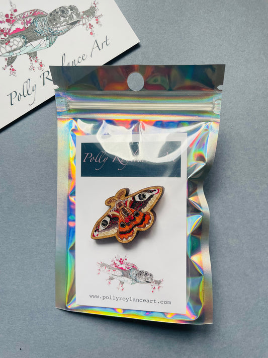 Emperor Moth Pin Badge