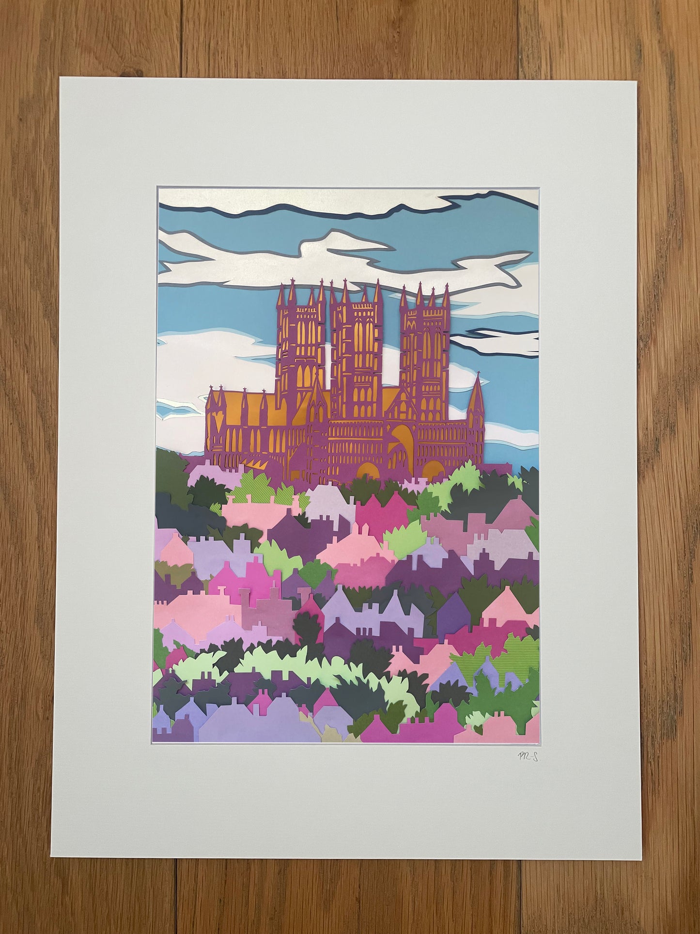 Colourful Lincoln Cathedral Print