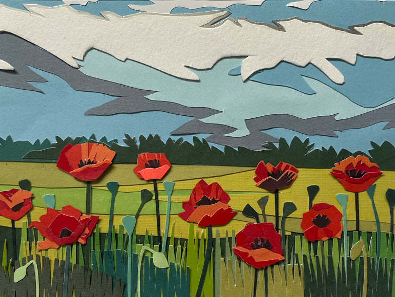 A5 Poppies Print