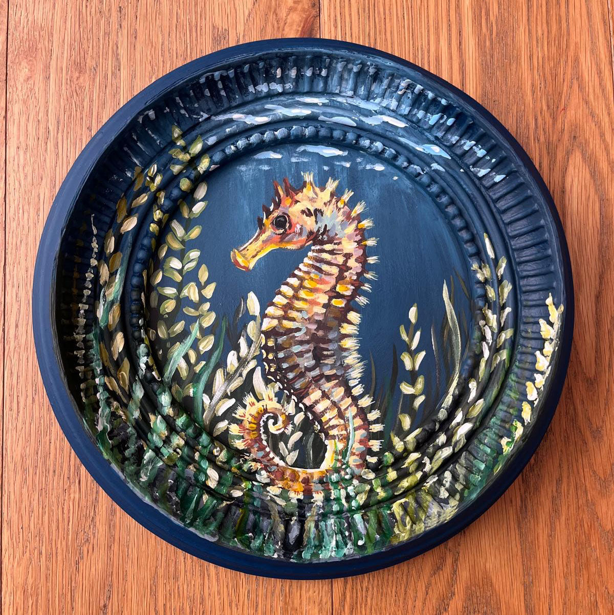 Seahorse painted frame
