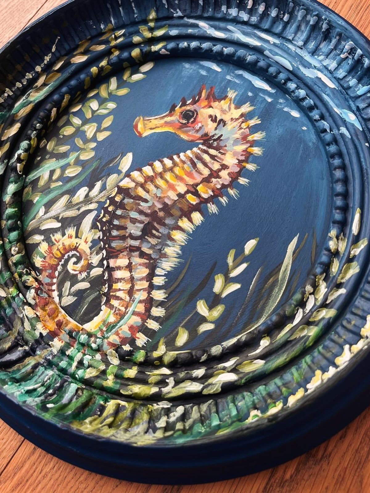 Seahorse painted frame