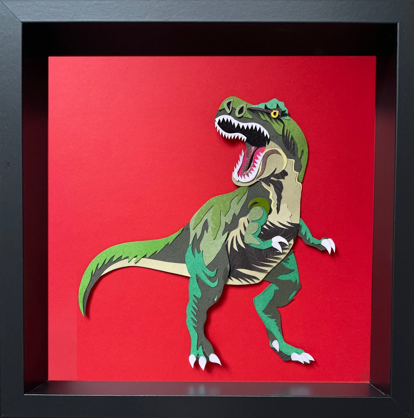 T-Rex Paper Collage