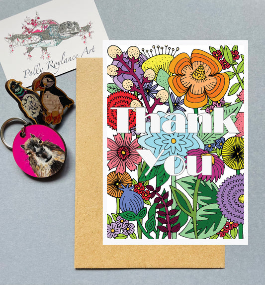 Thank you flower card
