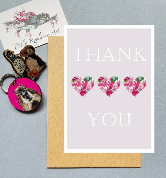 Thank you heart card