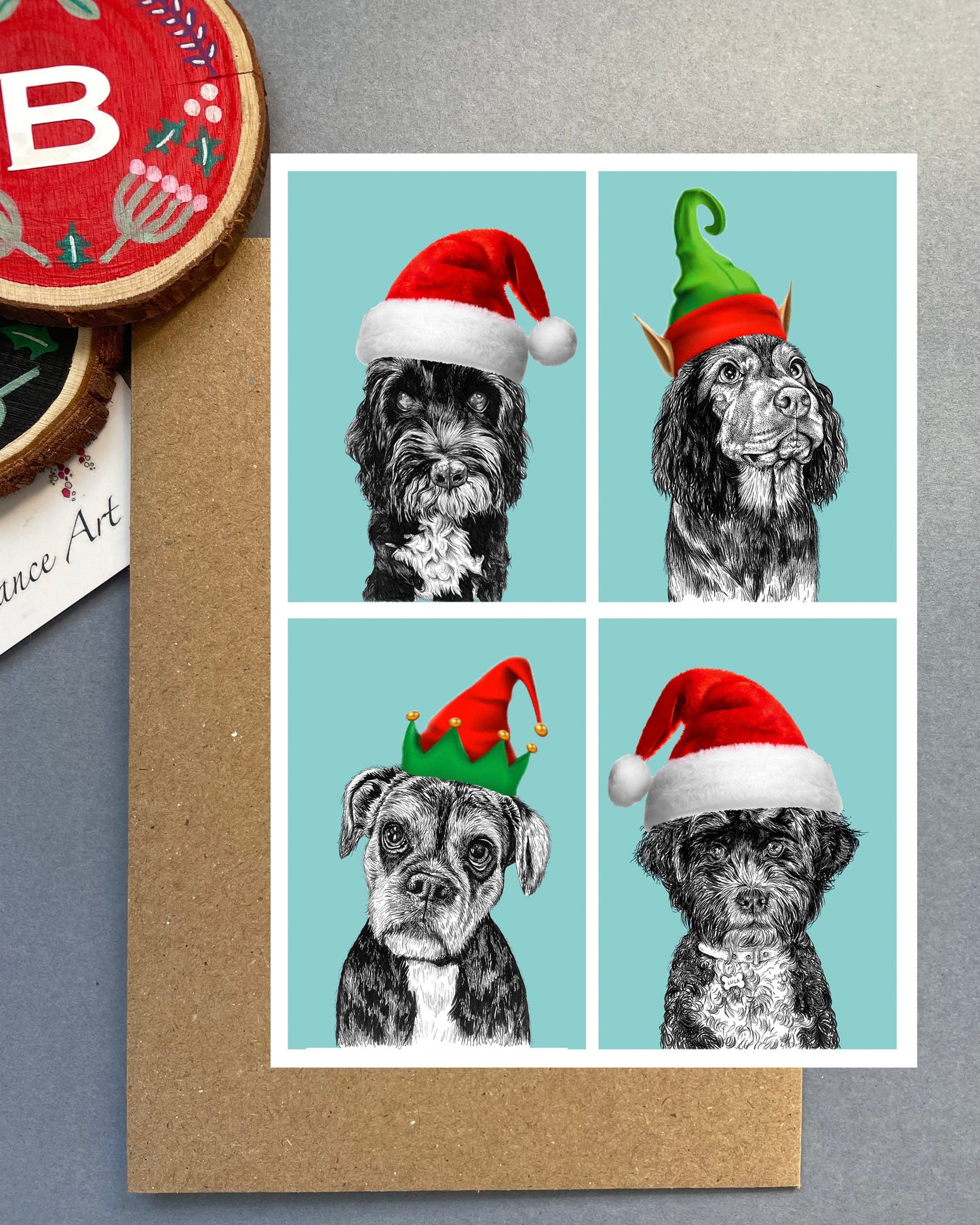 Christmas Dogs Card