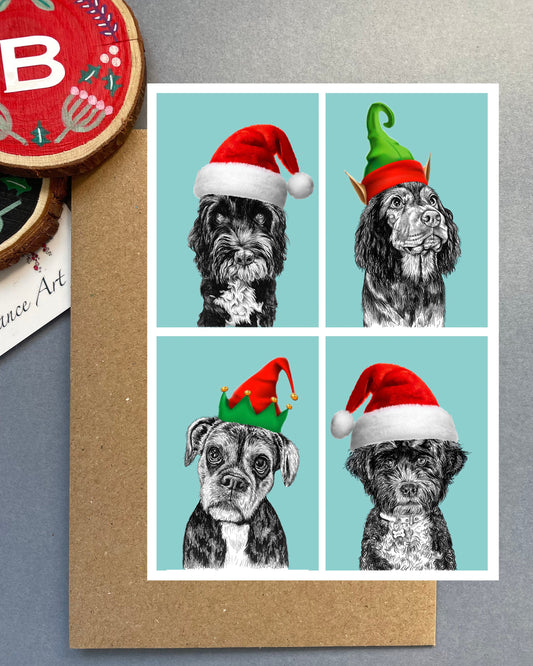 Christmas Dogs Card