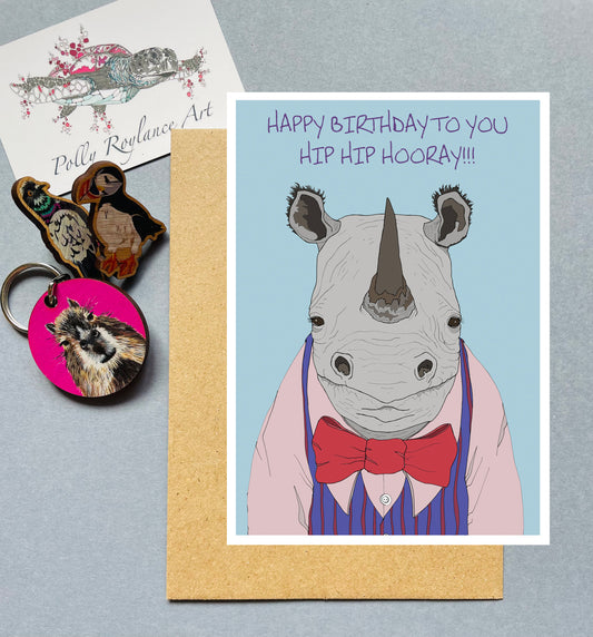Happy Birthday Rhino card