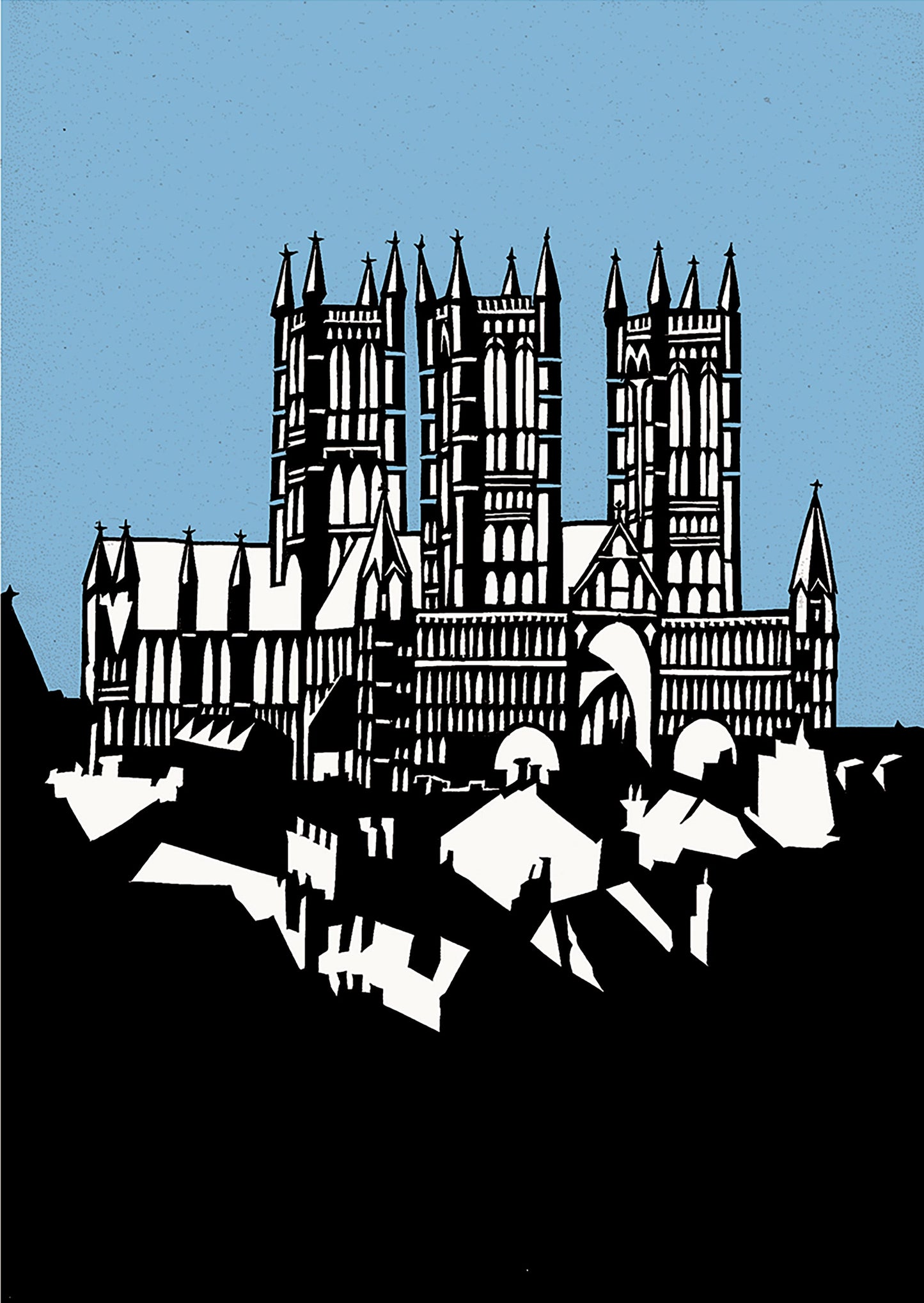 Blue Lincoln Cathedral print