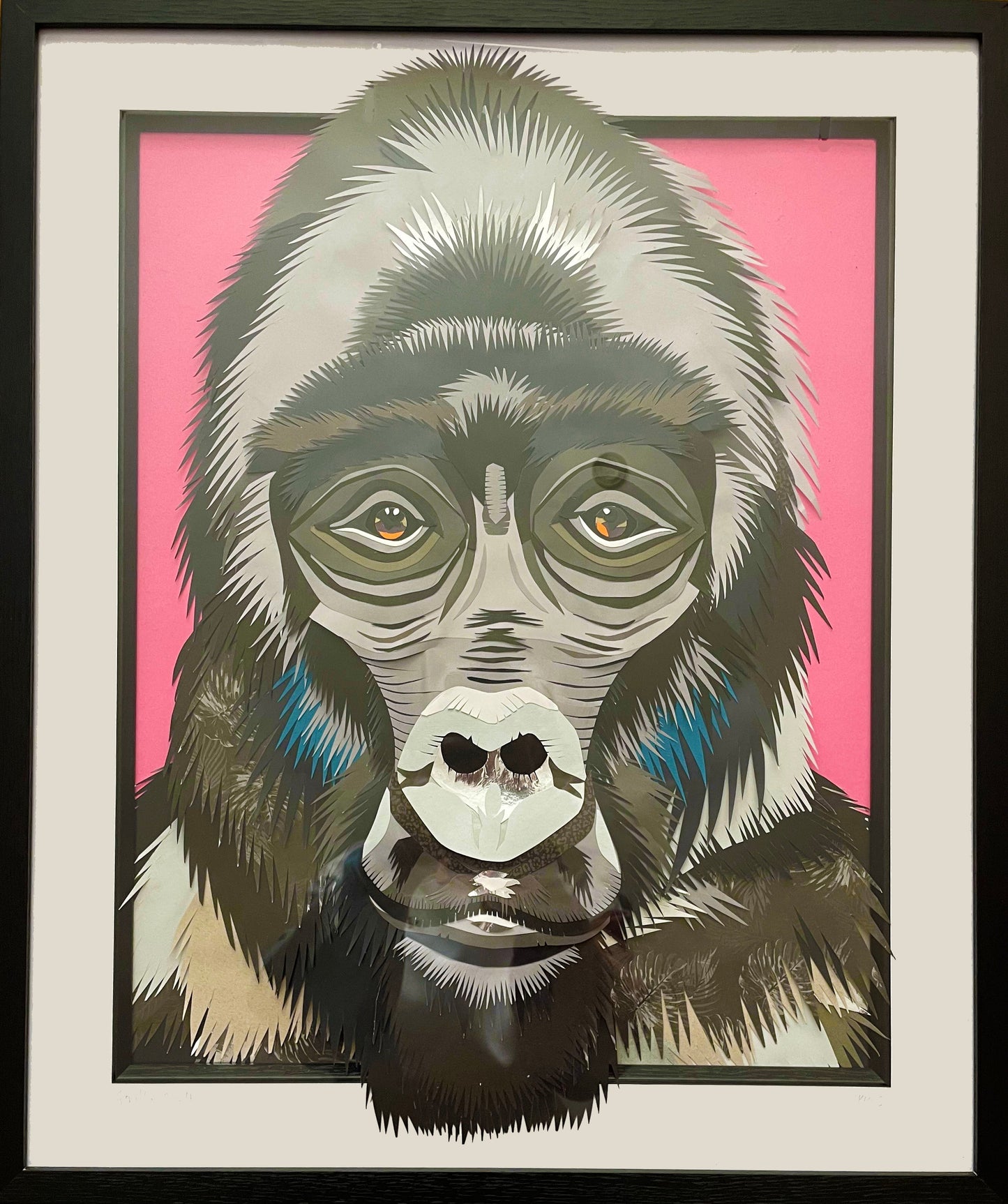 Silverback Gorilla Paper Collage