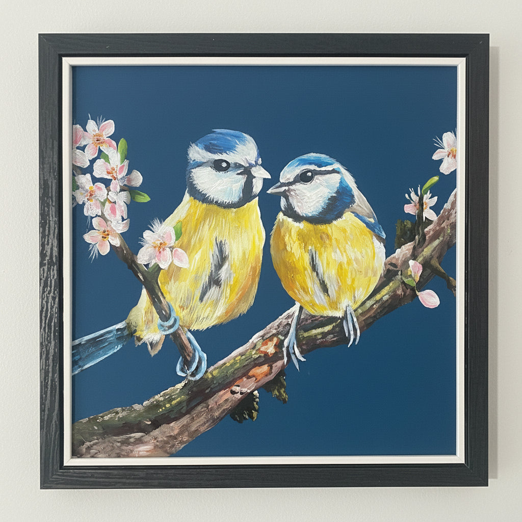 Blue tits print