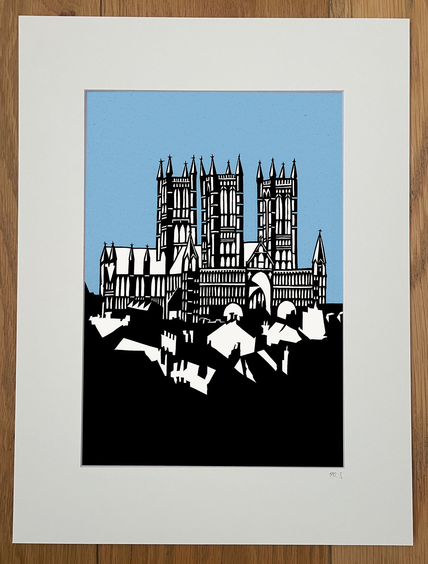 Blue Lincoln Cathedral print