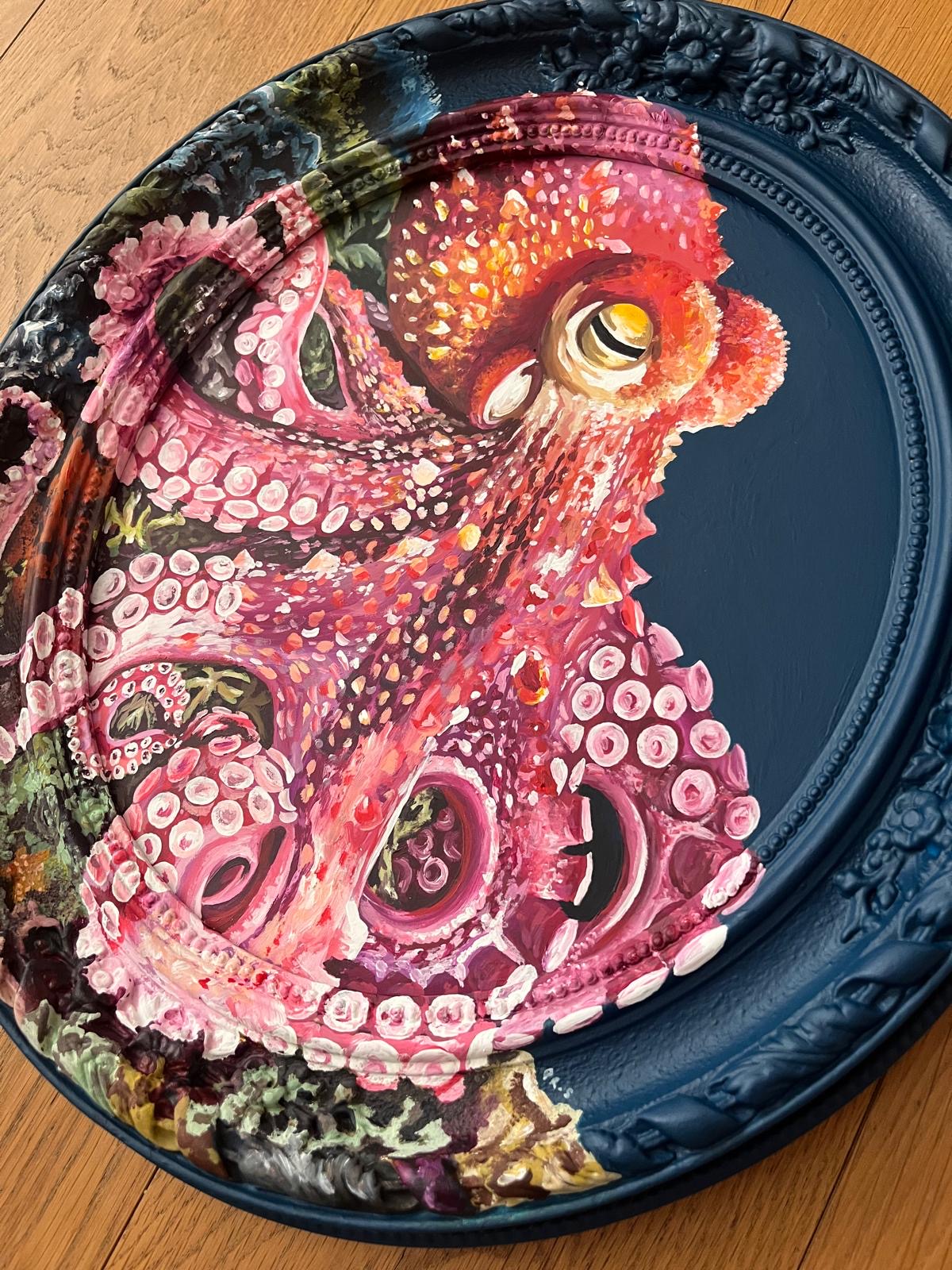 Octopus painted frame