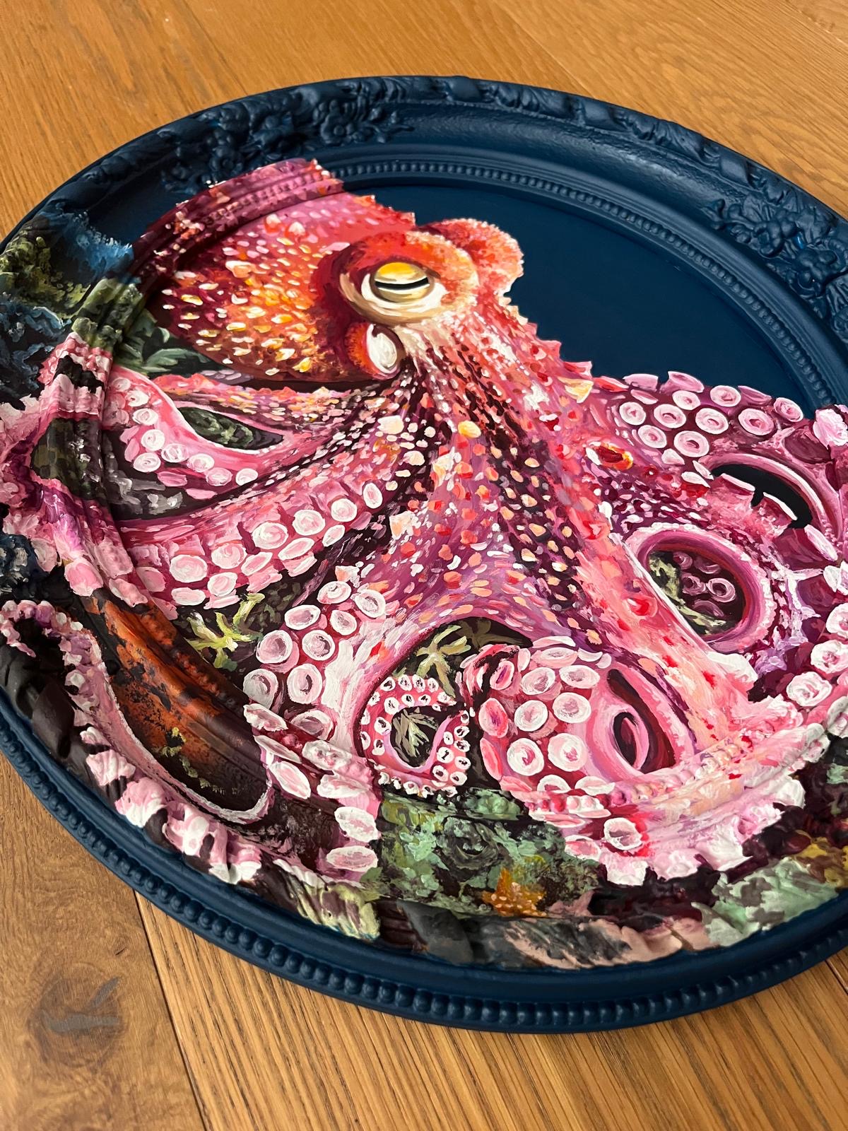 Octopus painted frame